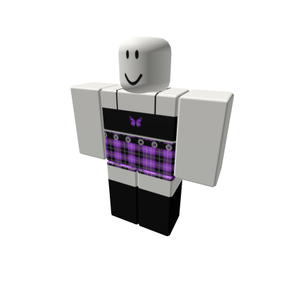 ✨Purple Butterfly Plaid Preppy Cute Emo Y2K Goth