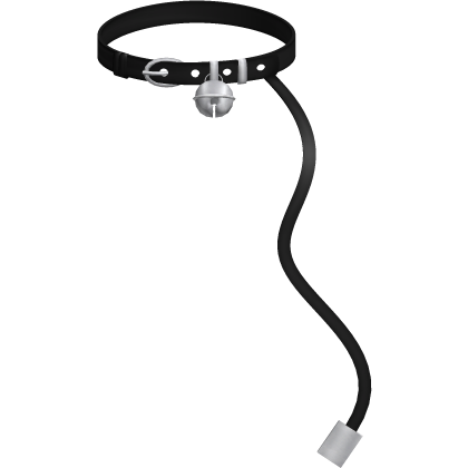 ♡ : cute puppy collar w leash black 3.0