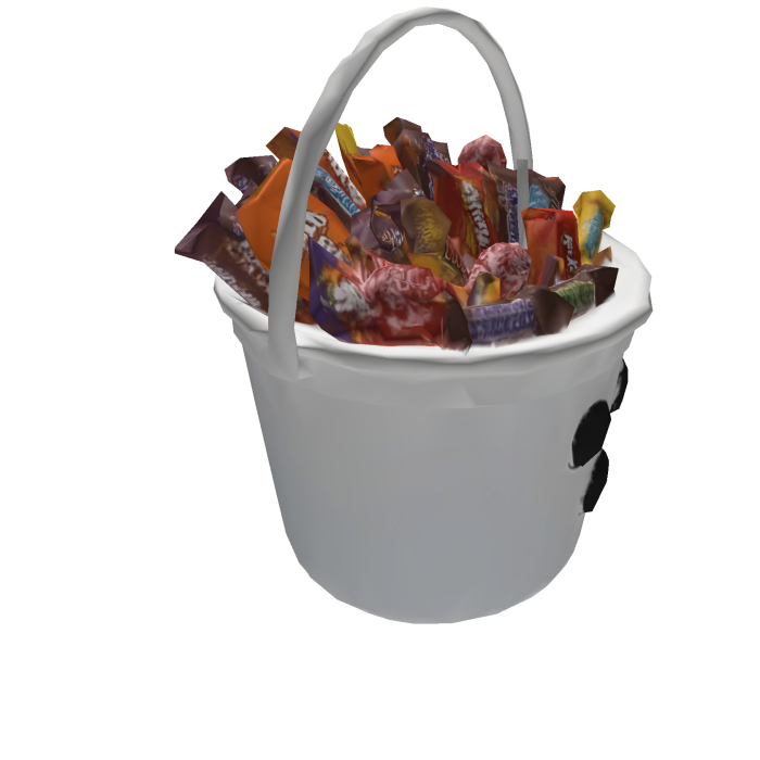 White Halloween Candy Bucket