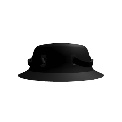 Plain Black Fishing Bucket Hat