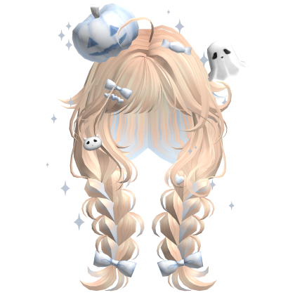 Halloween Cute Pumpkin Braids (Blonde&Blue) Roblox item