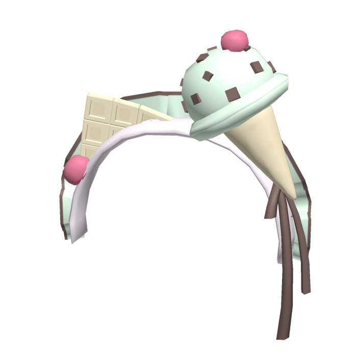 cute kawaii mint ice cream headband 