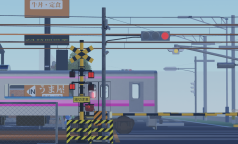 Japońskie skrzyżowanie kolejowe / Japanese railway crossing