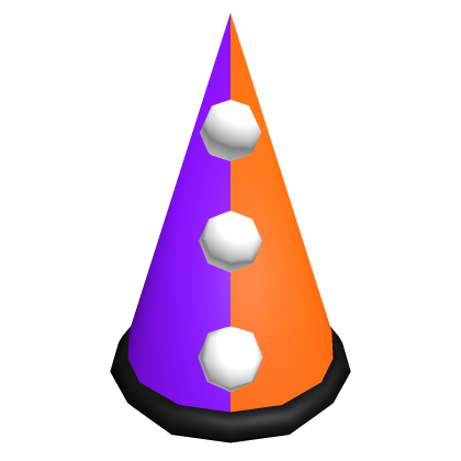 Halloween Pierrot Hat (Purple & Orange) Roblox item