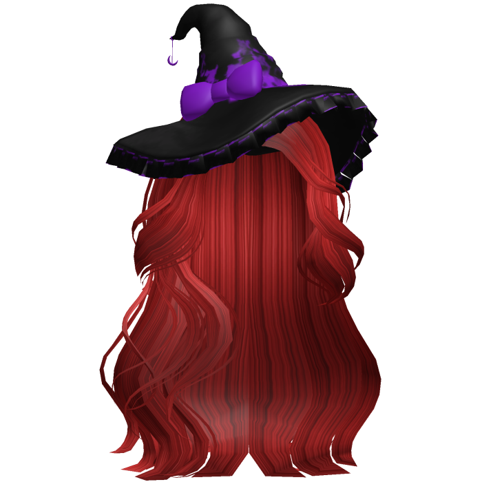 Halloween Side Swept Witch Hair (Red)
