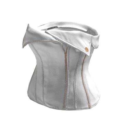 White Leather Tube Top