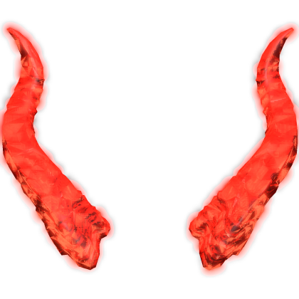 Animated Glowing Dragon Horns (Emissive) Red