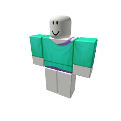 Purple and Teal Top Roblox item render