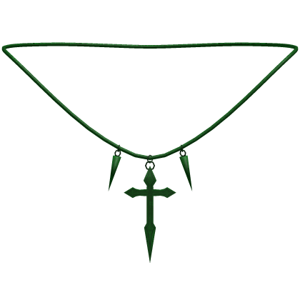 green vampire hunter cross chain Roblox item