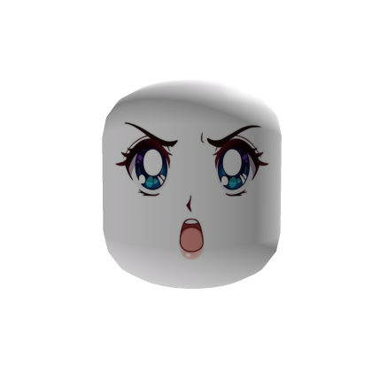cute anime girl head 