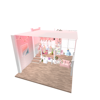 blush pink studio room