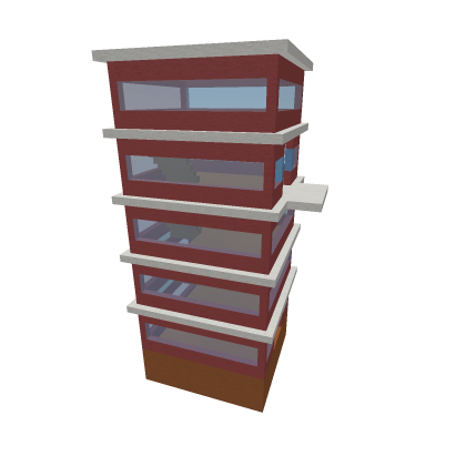 Red Apartment Building