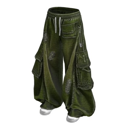 Green Denim Cargo Sweats