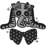 emo bunny hairclip