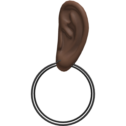 Black Thin Hoop Earrings Ears
