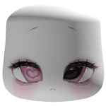꒰FREE꒱ : ♡ Porcelain Doll Face w/ Side Heart Eye