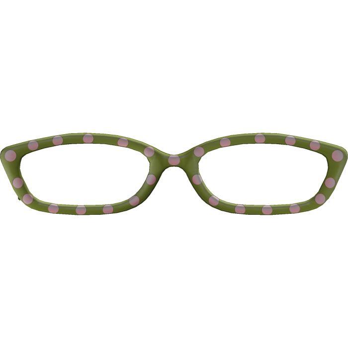 Star Polka Dot Glasses In Green