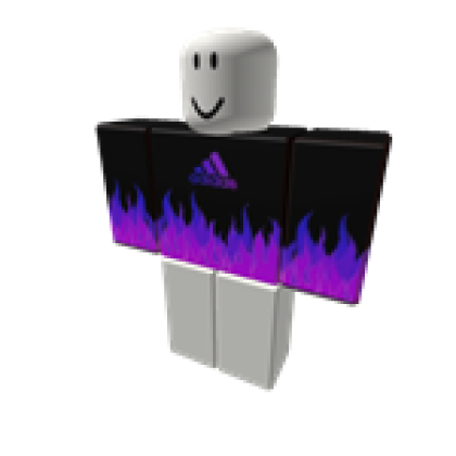 camisa roxa Adidas flame Roblox