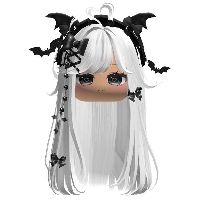 Vamp Straight  Hair w/Headband (White)