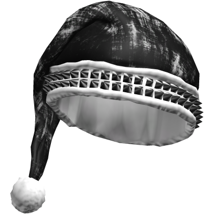 Black Y2K Studded Santa Hat Roblox item
