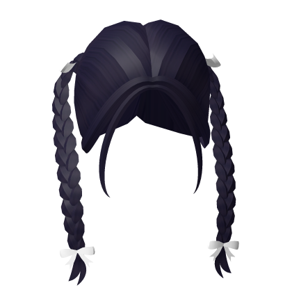 Midnight Blue Cute Braided Princess Hair Roblox item