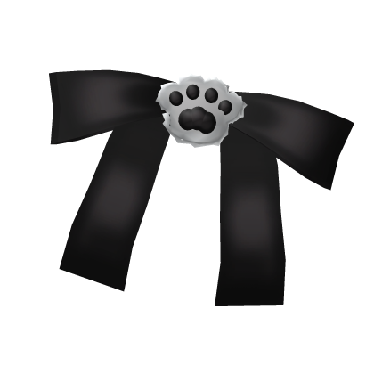 ♡ ⋮ dainty paw bow in black