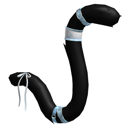 Black Blue Ribbon Nurse Cat Tail Roblox item