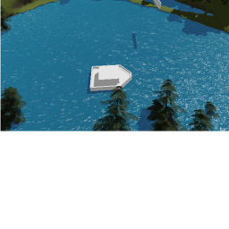 pond and boat