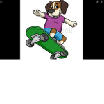The skateboarding dog