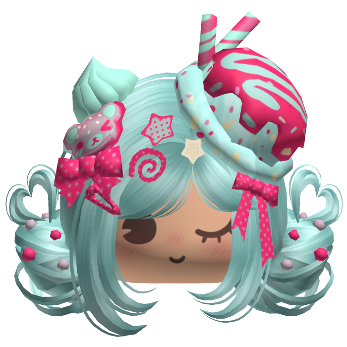 ♡ Ice Cream Girly Buns (Cotton Candy)