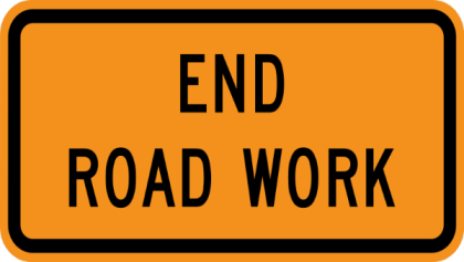 End Road Work Sign Roblox decal