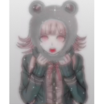 Danganronpa chiaki in a frog hat