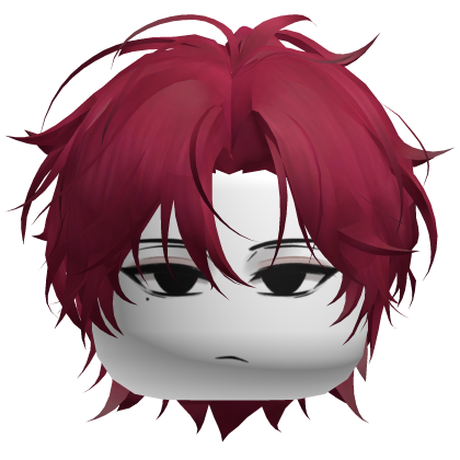 Emo Red Korean Idol Boy Messy Hair