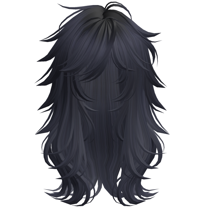 Scene Wispy Flared Wolfcut Navy