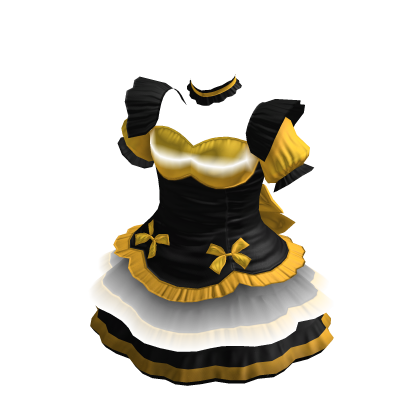 Maid Dress | Black & Yellow