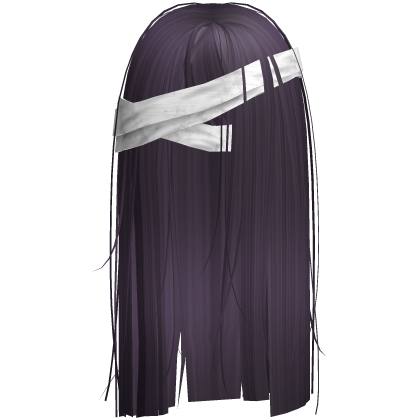 Horror Purple Hair w White Face Bandages