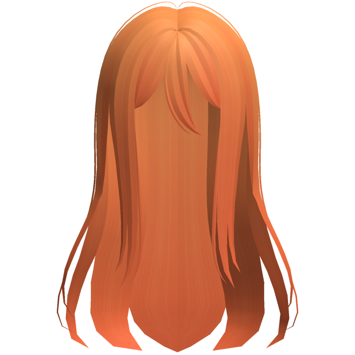 kanade long orange wispy anime hair