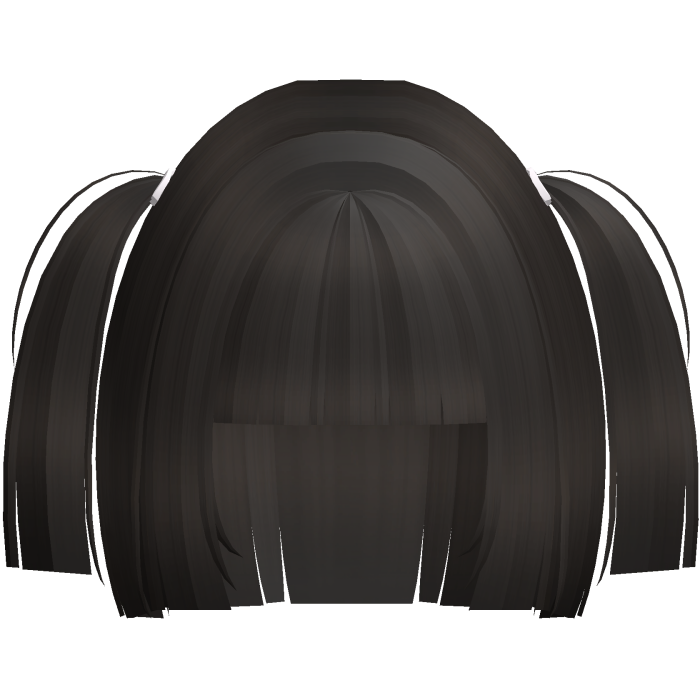 ♡ deep brown blunt hime bob w pigtails