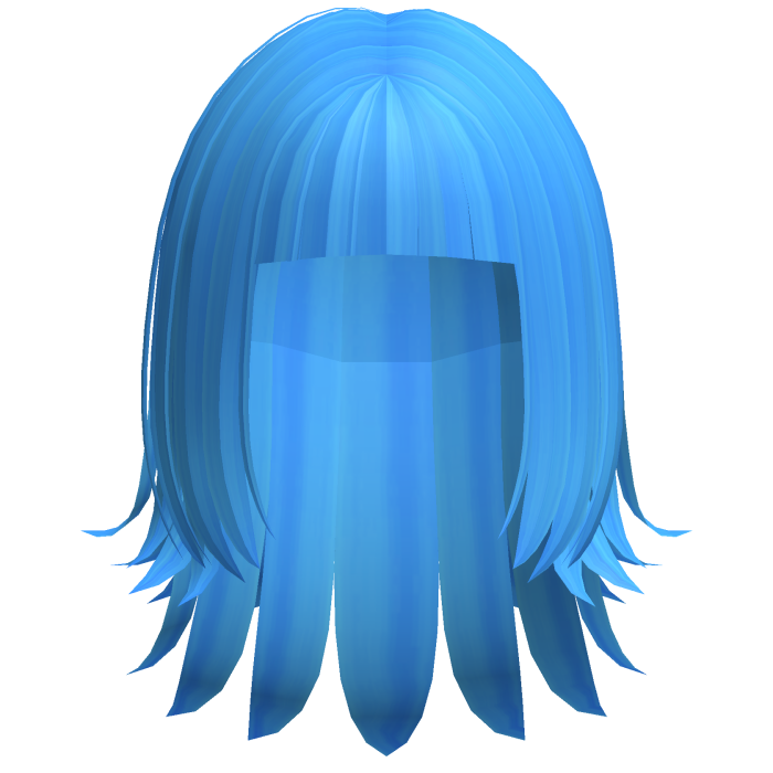 alternative y2k layered jellyfish hair bright blue