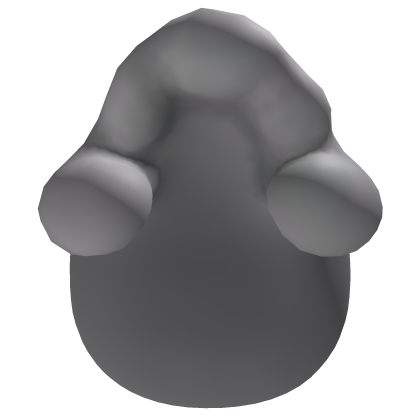 Grey stylized big slime blob hair