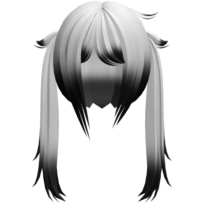 cute messy scene pigtails in white Roblox item