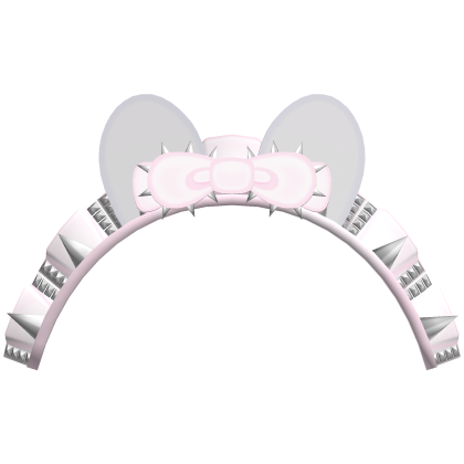 ♡ bunny spikes headband in pink