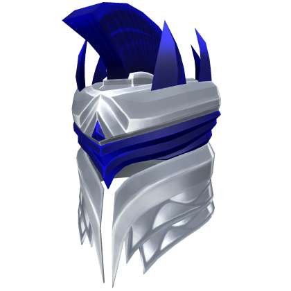 Blue and Silver Knight Helmet Roblox item