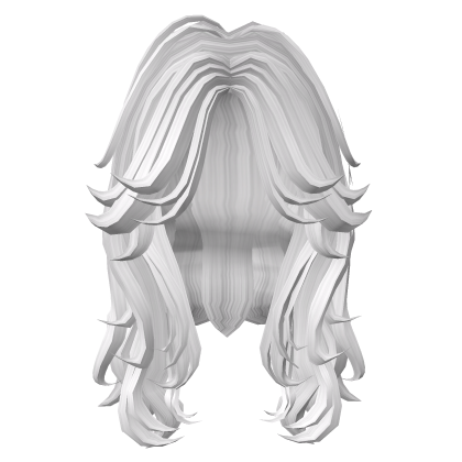 Long Voluminous Lush Wavy Hair in White Roblox item