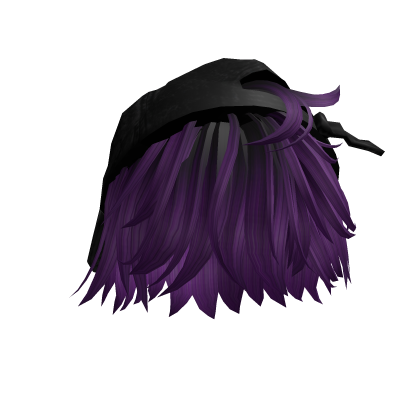 Black And Purple Messy Hair With Y2K Cap thumbnail