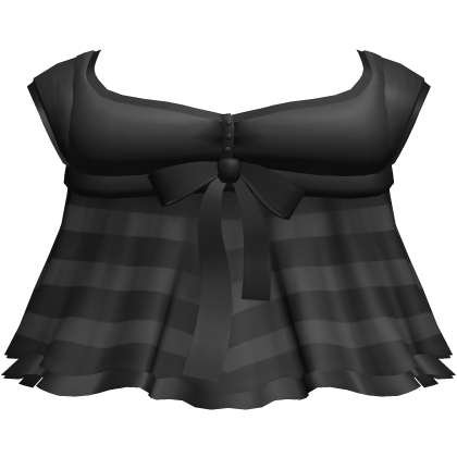 ♡: grey stripes delicate dainty babydoll top