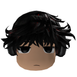 Swept Messy Black Hair With Cap And Headphones