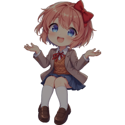 Sayori DDLC Chibi Cutout