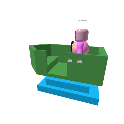 Mr. Blobby Boat Kiddie Ride [Green]