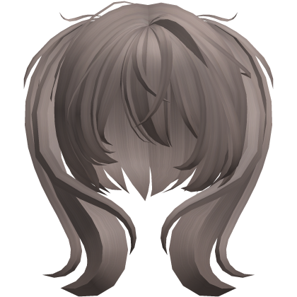 moe vkei emo messy side ponytails ash brown